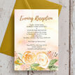 Gold Floral Evening Reception Invitation additional 3
