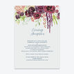 Burgundy Watercolour Floral Evening Reception Invitation additional 1