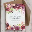 Burgundy Watercolour Floral Save the Date additional 2