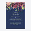 Navy & Burgundy Floral Evening Reception Invitation additional 1