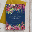 Navy & Burgundy Floral Save the Date additional 4