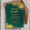 Emerald & Gold Evening Reception Invitation additional 2
