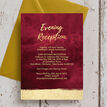 Burgundy & Gold Evening Reception Invitation additional 2