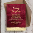 Burgundy & Gold Evening Reception Invitation additional 4