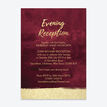 Burgundy & Gold Evening Reception Invitation additional 1