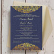 Navy Blue & Gold Indian / Asian Wedding Invitation additional 4