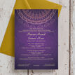 Purple & Gold Indian / Asian Wedding Invitation additional 2
