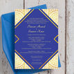 Royal Blue & Gold Indian / Asian Wedding Invitation additional 3
