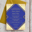 Royal Blue & Gold Indian / Asian Wedding Invitation additional 2