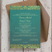Teal & Gold Indian / Asian Wedding Invitation additional 3