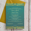 Teal & Gold Indian / Asian Wedding Invitation additional 2