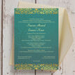 Teal & Gold Indian / Asian Wedding Invitation additional 4