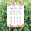 Coral & Blush Flowers Wedding Seating Plan additional 1