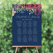 Navy & Burgundy Floral Wedding Seating Plan additional 1
