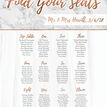 Marble & Copper Wedding Seating Plan additional 4