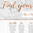 Marble & Copper Wedding Seating Plan additional 3