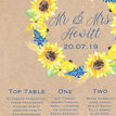 Rustic Sunflower Wedding Seating Plan additional 4