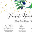 Olive Wreath Wedding Seating Plan additional 4