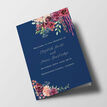 Navy & Burgundy Floral Wedding Order of Service Booklet additional 1