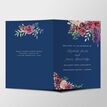 Navy & Burgundy Floral Wedding Order of Service Booklet additional 2