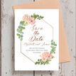 Blush Pink Flowers Wedding Save the Date additional 3
