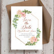 Blush Pink Flowers Wedding Save the Date additional 2