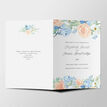 Peach & Blue Floral Wedding Order of Service Booklet additional 2