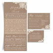 'Our Love Story' Rustic Lace Wedding Invitation additional 3