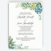 Watercolour Succulents Wedding Invitation additional 1