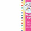 Rainbow Unicorn Thank You Cards additional 2
