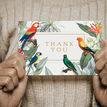Pack of 10 Tropical Birds Thank You Note Cards additional 3