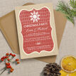 Rustic Red & Kraft Snowflake Personalised Christmas Party Invitations additional 1