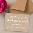 Personalised Rustic Kraft Thank You Card additional 2