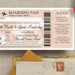 Boarding Pass Travel Themed Wedding Invitation additional 3