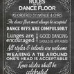 Chalkboard Wedding or Party Dance Floor Rules Poster additional 2