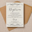 Rustic Calligraphy Personalised Christening / Baptism Invitation additional 2