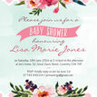Watercolour Floral Baby Shower Invitation additional 4