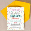 Pastel Confetti Baby Shower Invitation additional 4