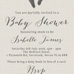 Rustic Calligraphy Personalised Baby Shower Invitation additional 6