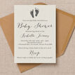 Rustic Calligraphy Personalised Baby Shower Invitation additional 2