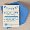 Vintage Blue Bunting Party Invitation additional 2