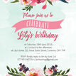 Watercolour Floral Party Invitation additional 4