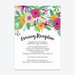 Floral Fiesta Evening Reception Invitation additional 1