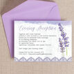 Lilac & Lavender Evening Reception Invitation additional 2