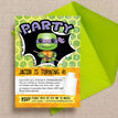Turtle Superhero Birthday Party Invitation additional 4