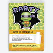 Turtle Superhero Birthday Party Invitation additional 1