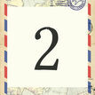 Vintage Airmail Table Number additional 1