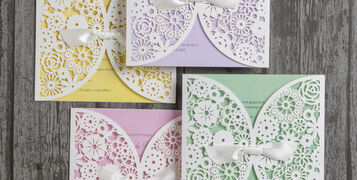 Vintage-lace-laser-cut-wedding-invites-invitations-pastel-pink-mint-green-yellow-lilac