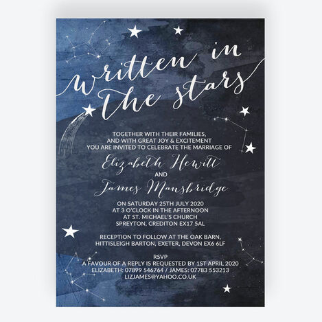 Midnight Stars Wedding Stationery