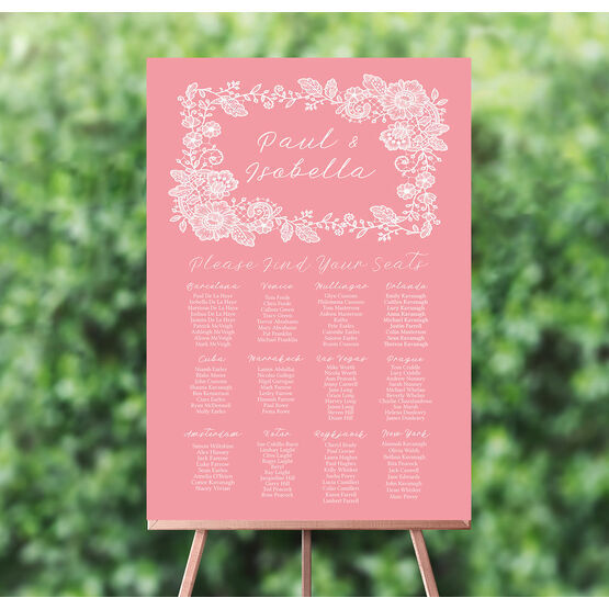 Floral Lace Wedding Seating Plan